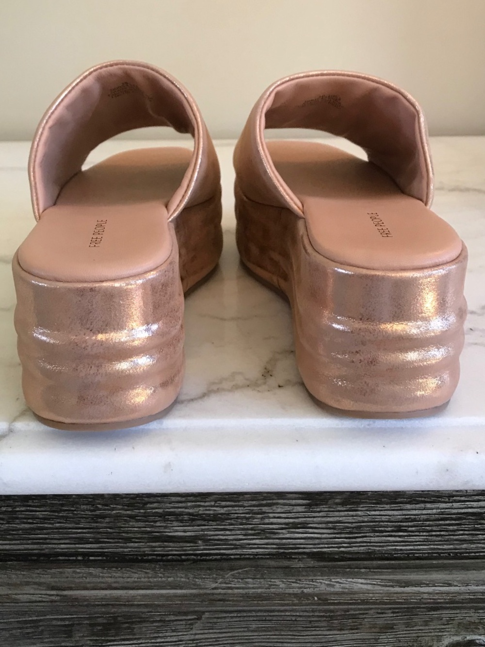 🆕 RETRO ROSE GOLD FREE PEOPLE HARBOR FLATFORM - Picture 5 of 15